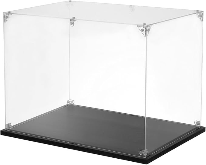 MECCANIXITY Acrylic Display Case, 10''x10''x6'' Clear Display Box Assemble Dustproof Display Box Storage Organizer for Collectibles Action Figures