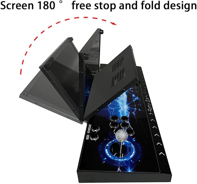 35000 in 1 Portable Arcade Game Console 14-inch HD Screen Dual Players Pandoras Box 80S,Retro Video Game Machine Search/Hide/Save/Load/Pause Games (14in-Dual Players)