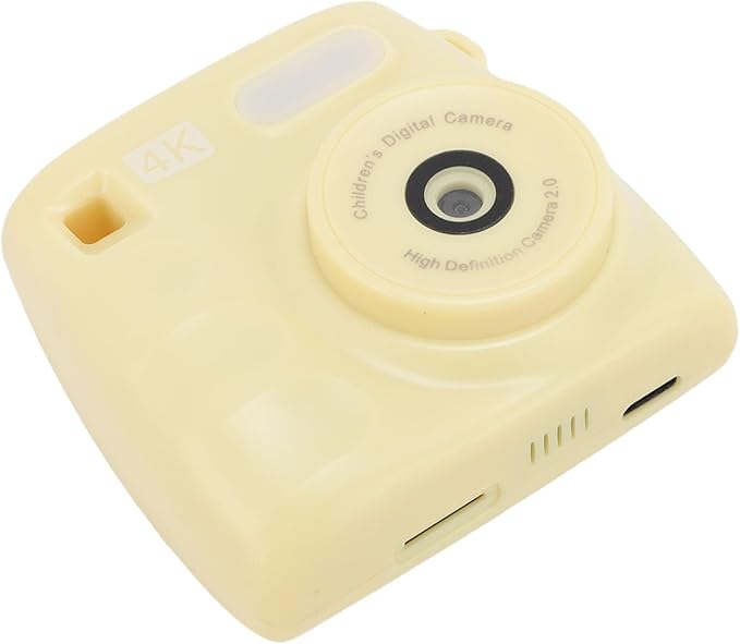 Asixxsix Digital Camera for Kids, 48M 1080P HD Digital Video Camera with Flash and 800mAh Li Battery, Rainproof USB Children Camera for Toddler Teens Students Boys and Girls (Yellow)