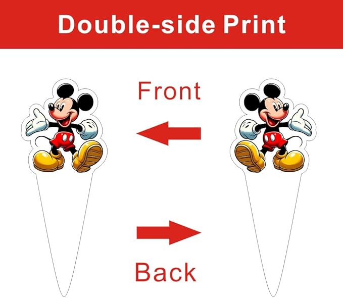 25pcs Mickey Cake Decorations with 24pcs Cupcake Toppers, 1pcs Cake Topper for Mickey Birthday Party Supplies