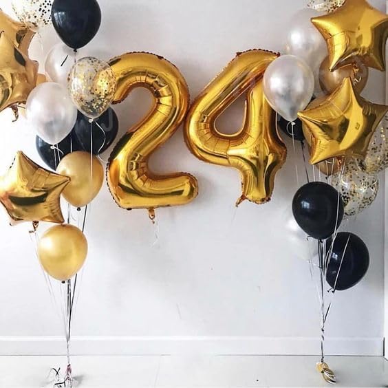 Gold Number 3 Balloon 40 Inch, 3rd Birthday Celebration Supplies for Girls Boys Women Men, 3 Balloon for Girls Boys Theme Party