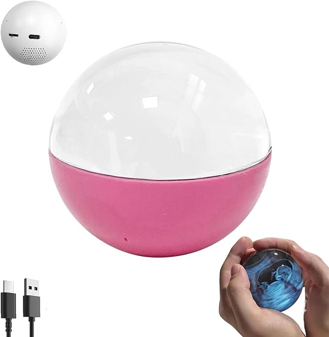 2.7" Crystal Ball Video Player,Personalized Digital Display Sphere with Custom Uploadable Videos & Photos,Customized Light-Up Sphere Gift for Anniversary, Birthday,Wedding