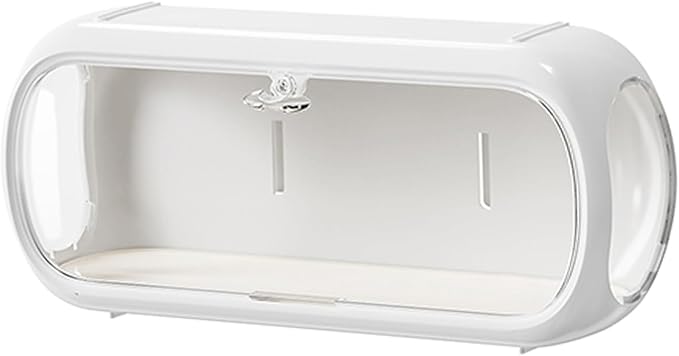 Clear Display Case for Figure, Dustproof Storage Organizer Box with Magnetic Door, Display Showcase for Collectibles Action Doll(1, Medium White)