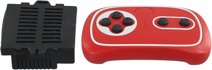2.4G RC Remote Control Receiver 6V 12V 24V Electric Motor Controller Compatible for Children Electric Toy Car with Battery Installation Instructions(RX18 B 12V Full set red)