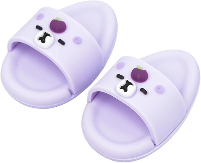 Summer Sandals for Dolls Open Toe Slippers, Cute Accessories Easter Gifts for Photography, Display & Collectors Age Limit 15+ Easter Gifts（Purple）