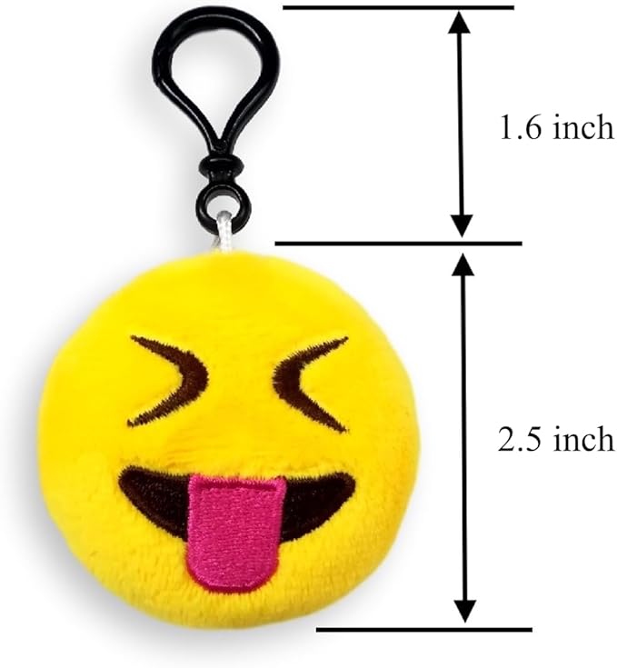 OHill 24 Pack Emoticon Plush Mini Pillows Party Favor for Birthday Party Home Decoration