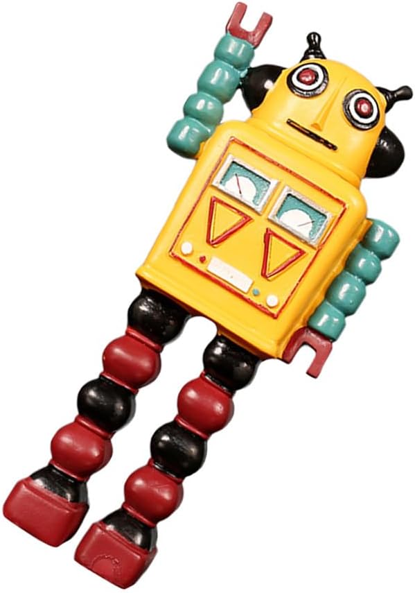 Toyvian Vintage Robot Model Ornaments Retro Robot Decorative Figure for Home D Cor Compact Resin Desk Decoration Unique Gift for Kids and Adults