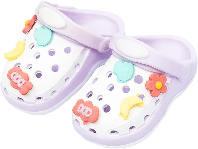Summer Sandals for Dolls Open Toe Slippers, Cute Accessories Easter Gifts for Photography, Display & Collectors Age Limit 15+ Accessories Easter Gifts（Purple）