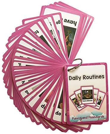 Daily Routines Gestures English Flash Cards Pocket Card Learning Toys for Children Pre-Kindergarten Kids Education Aids