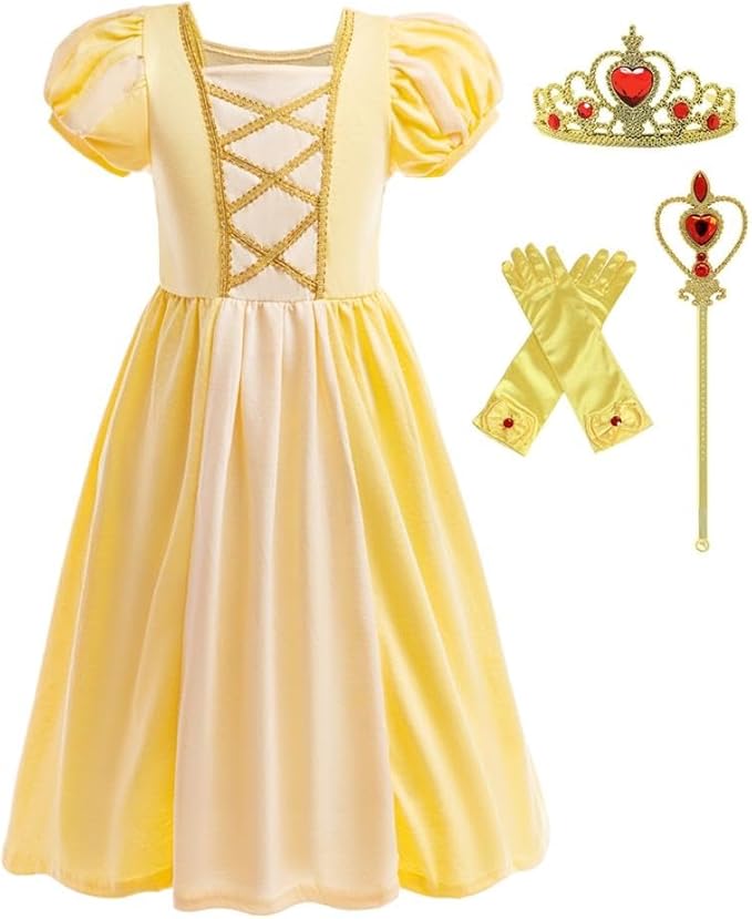 Dressy Daisy Toddler Little Girls Princess Dress Medieval Renaissance Outfit Accessories Everyday Casual Playwear Size 2-12