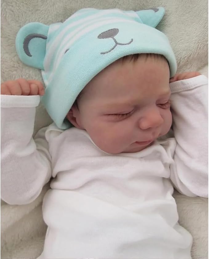 Anano Full Silicone Baby Girl Realistic Dolls 18 Inch Lifelike Reborn Baby Dolls Silicone Real Life Like Newbon Babys Doll Full Vinyl Body Reborn Babies Toddler Doll Girl Washable
