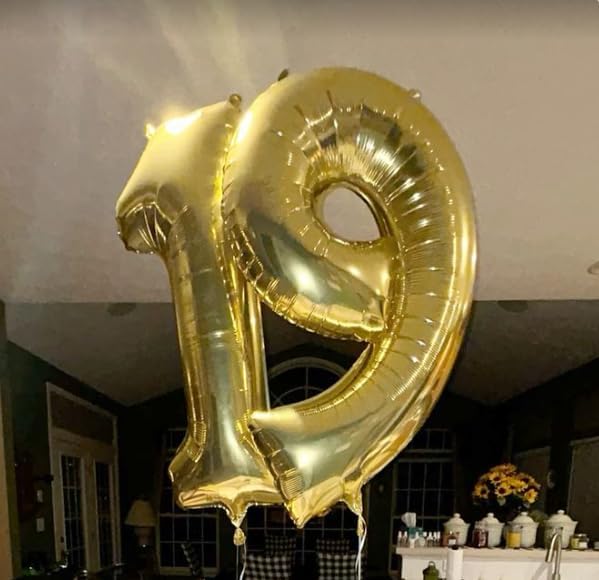 40 Inch Big Champagne Gold 9 Balloon Number, Jumbo Giant Happy 9th 19 29 39 49 99 Birthday Party Decorations,Light Gold Large Nine Mylar Foil Anniversary Birthday Party Engagement Decorations