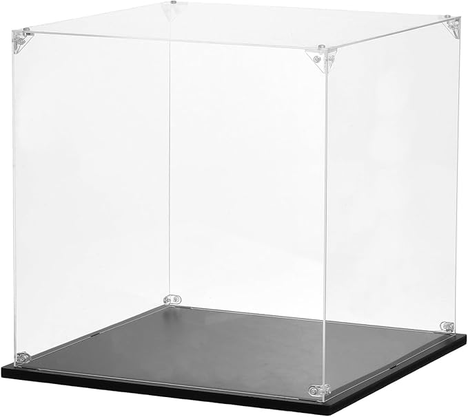MECCANIXITY Acrylic Display Case, 11.8"x11.8"x11.8" Clear Display Box Assemble Dustproof Storage Organizer Showcase for Collectibles Action Figures