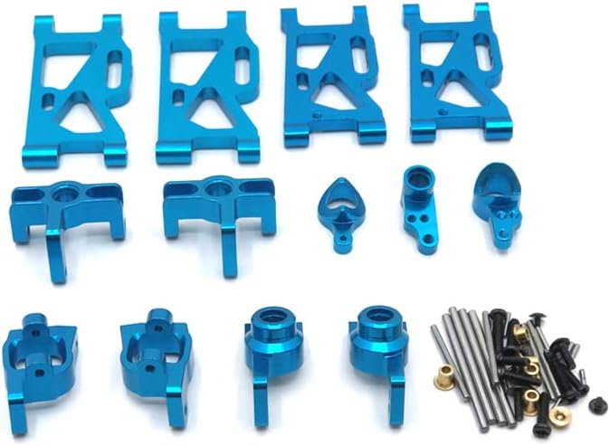 Metal Remote Control car Upgrade six-Piece kit for WLtoys 144010 144001 02 124017-16-18 124019(Blue)