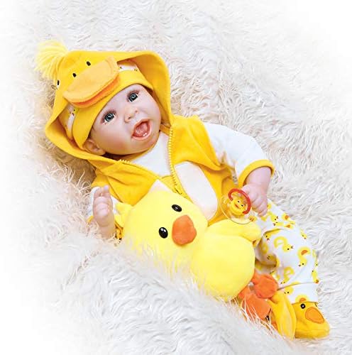 Reborn Baby Dolls Clothes 22 inch Outfit Accessories Yellow Duck 5pcs Set for 20-22 Inch Reborn Doll Newborn Girl&Boy
