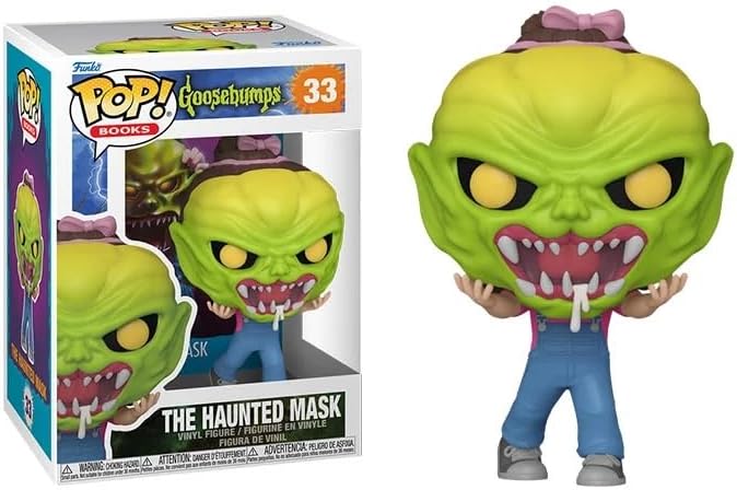 Funko Goosebumps R. L. Stine + Pop Protector: Pop! Horror Books Vinyl Figure (Bundled with ToyBop Brand Box Protector Case) (The Haunted Mask (1993) #33/80901)