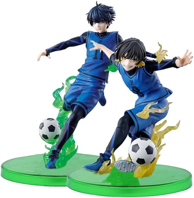 2pcs Anime Figure Bachira Meguru Isagi Yoichi Action Figure Statue PVC Character Handmade Model Desktop Decoration Collectibles