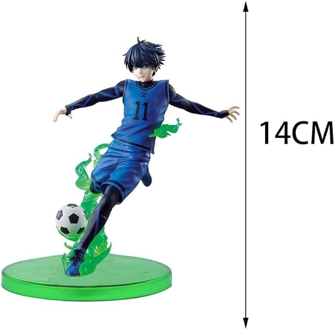 Isagi Yoichi Anime Figure 14cm PVC Character Isagi Yoichi Action Figure Statue Handmade Model Desktop Decoration Collectibles