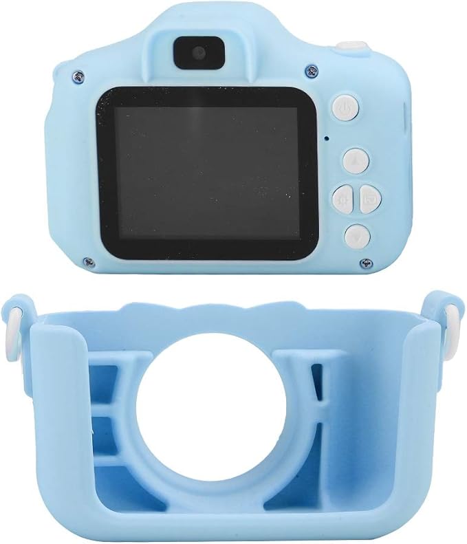 EBTOOLS Mini Cartoon Kitty Children Camera, 12MP Mini Dual Cameras USB Digital Camera Toy, with 2.0In Screen, for Taking Photos and Recording Videos, Game, Gifts for Kids(Blue)