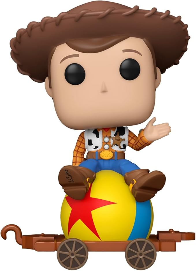Funko POP! Trains: Disney 100 - Woody on Luxo Ball - Disney Pixar: Toy Story - Collectable Vinyl Figure - Gift Idea - Official Merchandise - for Kids & Adults - Movies Fans