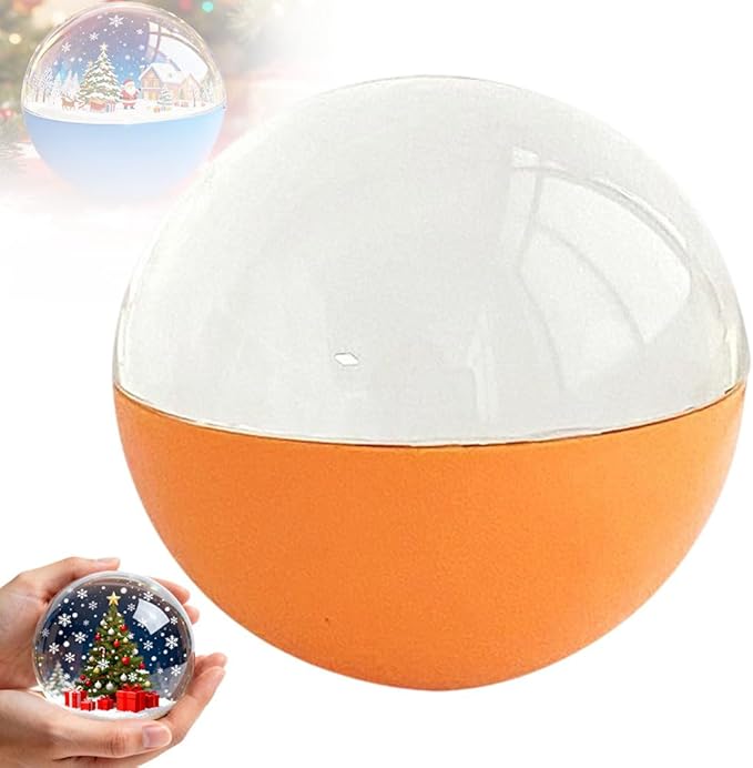 Memory Sphere, 2026 New 2.7" Crystal Ball Video Player, Personalized Digital Memory Display, Uploadable Videos Photos, DIY Gift for Couples Friends Anniversary Birthday Christmas (Orange)