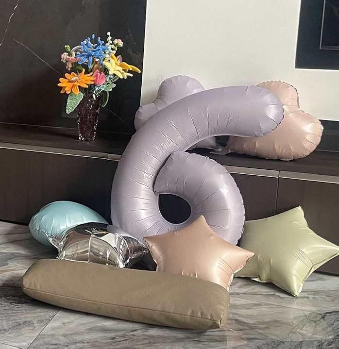 Lilac Number 1 Balloon 40 Inch, 1st Birthday Balloon for Baby Boy Girl Toddler First Birthday Decorations, Shiny Lilac Party Supplies