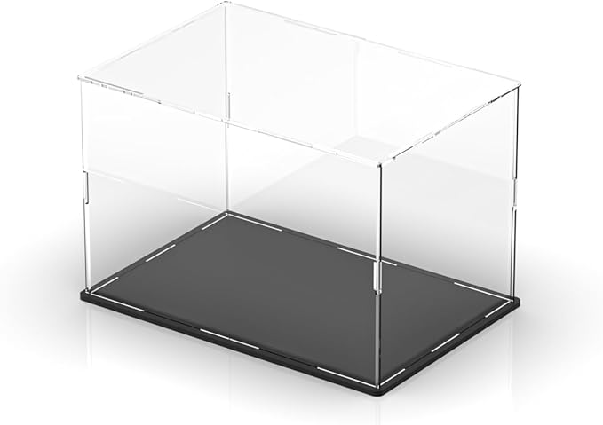 Acrylic Display Case Clear Collectible Display Box for Miniture House, Dustproof Acrylic Showcase, Easy Self Assembly Storage Cases for Action Figures and Art Figurine, 12 x 10 x 12 inch