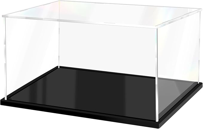 Acrylic Display Case for Collectibles Assemble Clear Display Case for Figures Alternative Glass Boxes for Lego Doll Home Storage(16x8x8 inch; 40x20x20 cm)
