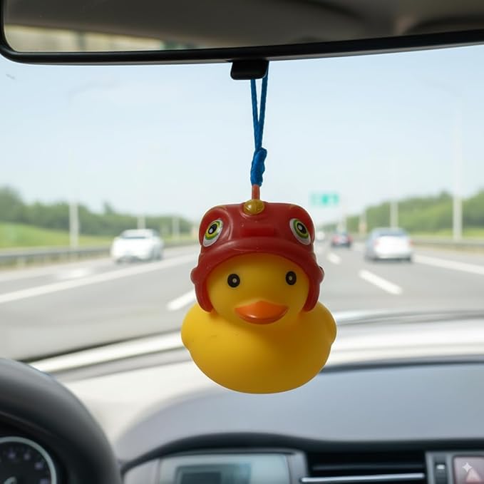 Rubber Duck Accessories 2PCS Lion Head - Chinese Dance Lion Head Decorations for Rubber Duck Accessories Hang on Car Bag (Put On)