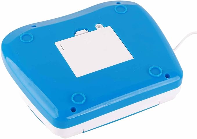 Kids Learning Laptop Bilingual English Spanish Educational Toy with Music Reread Function Keyboard for Children Early Education (Blue)