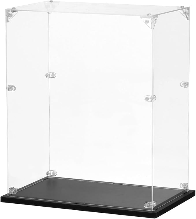 MECCANIXITY Acrylic Display Case, 9.8"x6"x11.8" Clear Display Box Assemble Dustproof Storage Organizer Showcase for Collectibles Action Figures
