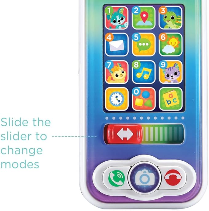 VTech Swipe & Discover Phone, Play Phone for Baby Girls and Boys, Interactive Toy with Lights and Sounds, Mobile Phone Toys for Babies, Learning Toy with Animals, Numbers and More, Ages 6 Months +