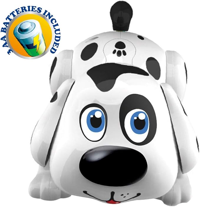 WEofferwhatYOUwant Robot Dog Harry – Electronic Interactive Dalmatian Puppy Toy for Toddlers – Touch-Activated, Singing, Barking, Walking – Smart Bump & Go Robot Pet Dog Toy for Kids Ages 2+