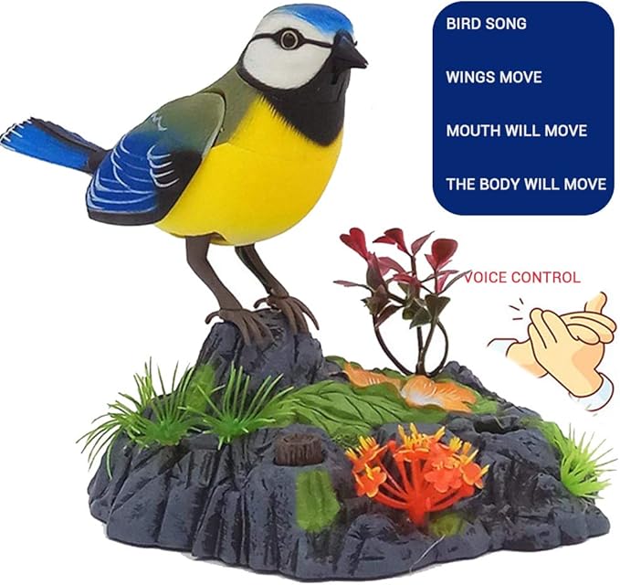 Talking Parrots Birds Electronic Pets,Singing Chirping Bird with Motion Sensor Activation Office Home Decoration Kids Toys Brithday Gifts