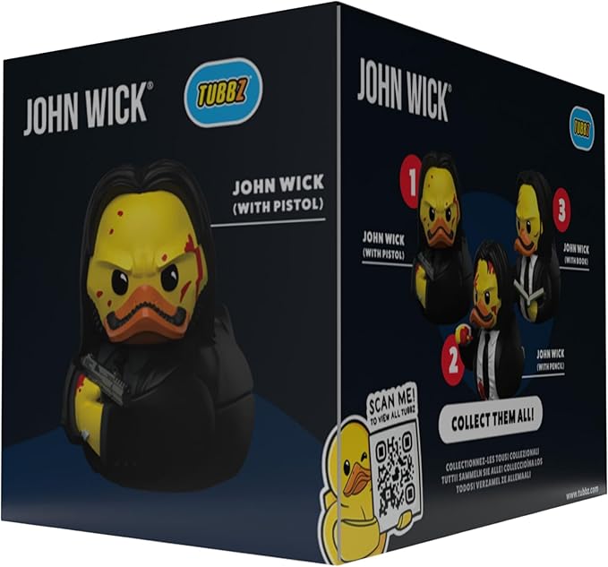 TUBBZ Boxed Edition: John Wick Chapter 3 - John Wick Pistol Cosplaying Rubber Duck Vinyl Figure