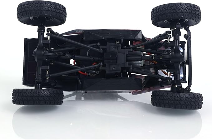 LDRC Ld18499 1/18 2.4G RC Climbing Car 4 * 4 Remote Control Vehicle 280 Brushed Motor Esc Ready to Go Battery Servo USB Charge Hobby Grade Model for Adult Hobby(Red)