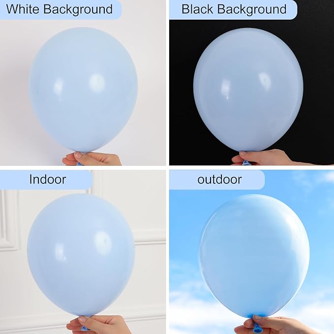 RUBFAC Pink and Blue Balloons 129pcs Different Sizes Pack of 18 12 10 5 Inch, Latex Gender Reveal Balloon Garland Arch Kit for Birthday Party Wedding Anniversary Baby Shower Decoration