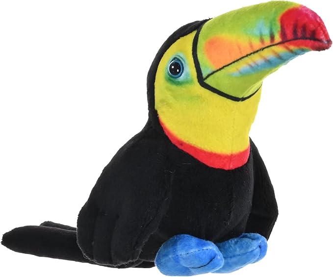 Wild Republic Rainforest Toco Toucan, Stuffed Animal, 4.5 Inches, Plush Toy, Fill is Spun Recycled Water Bottles, Eco Friendly