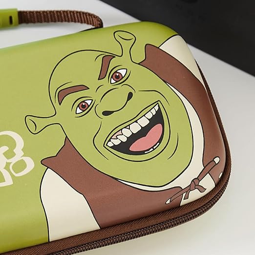 Numskull Shrek Hard Shell Travel Case for Nintendo Switch and OLED Model Console - Fits 10 Games and Switch Accessories