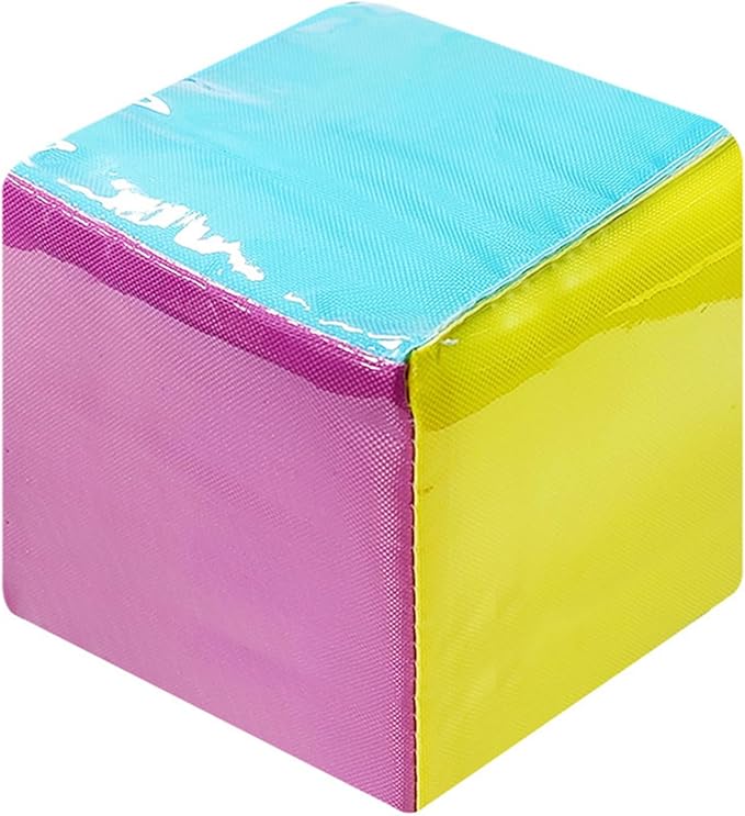 Learning Cubes Pocket Classroom DIY Education Playing Game Dices Teaching Stacking Blocks with 1Pcs Clear Pocket Playing Game Dices Soft Foam Cubes Learn