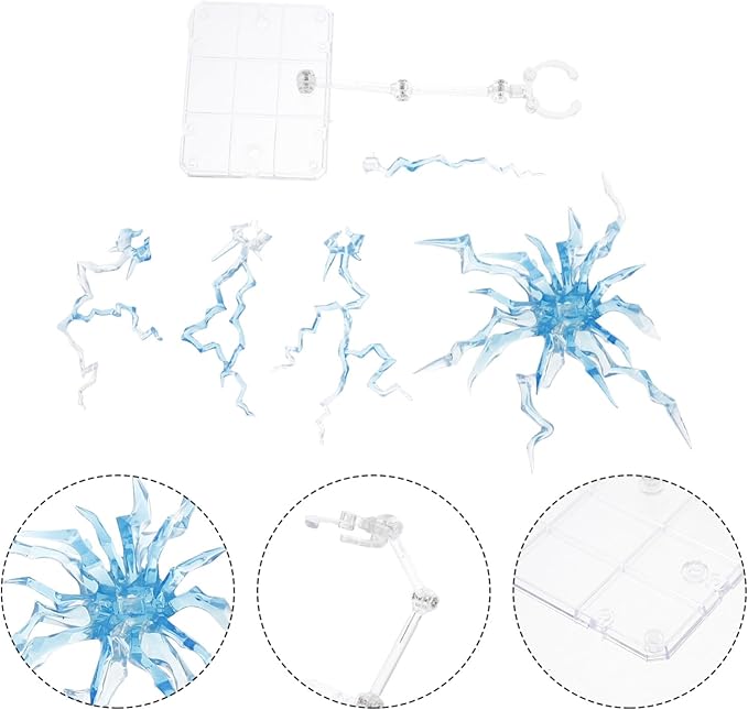 iplusmile Action Figure Stand Accessories: Effects Assembly Display Holder Base Doll Model Support Stand Compatible with HG RG SHF Stand 1/144, Blue