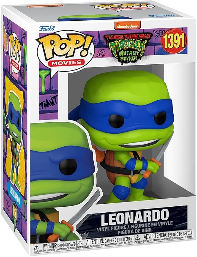 POP! Movies: Teenage Mutant Ninja Turtles: Mutant Mayhem - Leonardo #1391 Bundled with Compatible Box Protector Case, C1391