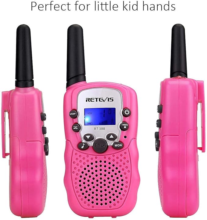 Retevis RT628 Kids Walkie Talkies 2 Way Radio (1 Pair) with RT388 Walkie Talkies for Girls (1 Pair) for 6-12 Years Old Kids Gifts