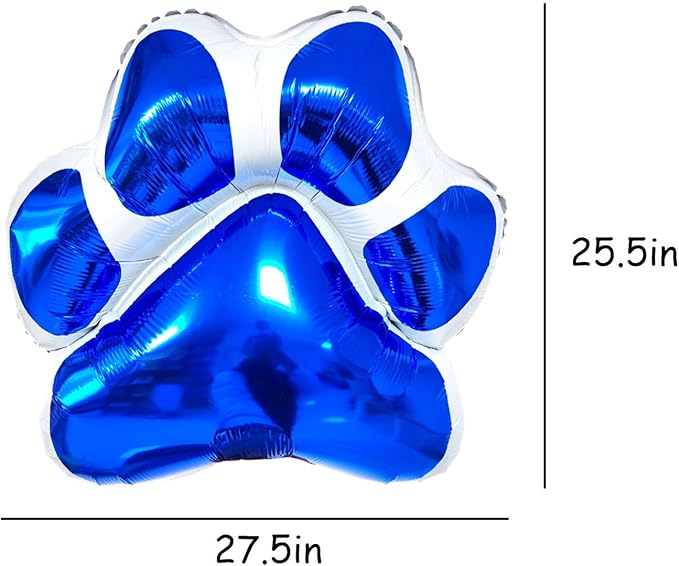 Blue Dog Paw Print Party Balloons Decorations 2Pcs Dog Paw Shaped Foil Balloons for Pets Party Kids Birthday Baby Shower Decorations