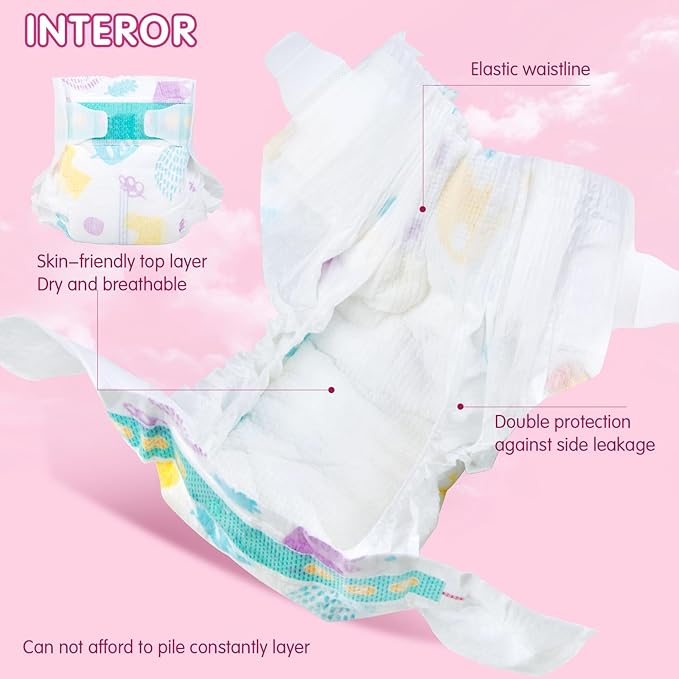 14 pcs Reborn Baby Doll Accessories with Feeding Set - Includes 10 Reborn Baby Doll Diaper , 2 Feeding Bottles and 2 Babydolls Pacifier Accessories