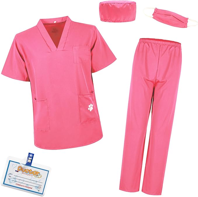 Kids Nurse Costume Doctor Costume Dentist Costume For Kids Play House Pretend Play Dress Up Party