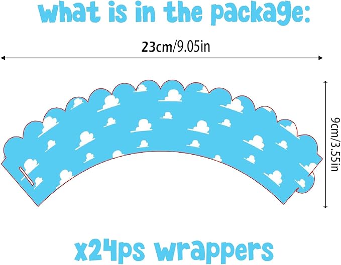 2 to infinity and inspired Beyond Birthday Decorations Toy Inspire Game Birthday Cupcake Toppers and Wrappers for 2nd Bday Blue Sky and White Cloud Cow Bday Party Supplies Decor (2nd with wrappers)