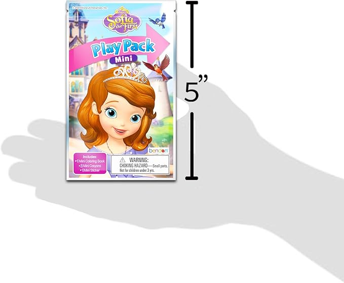 Disney Sofia the First Birthday Party Favors Set - Bundle with 24 Sofia Play Packs | Mini Coloring Books and Stickers for Goodie Bags (Disney Jr Sofia the First Party Supplies)