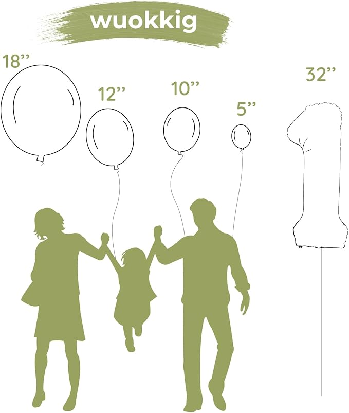 Jungle Safari Birthday Balloons, Animal Balloons Birthday Party Supplies for Safari Birthday Wedding Shower Party Decorations (Cream, Number 1)