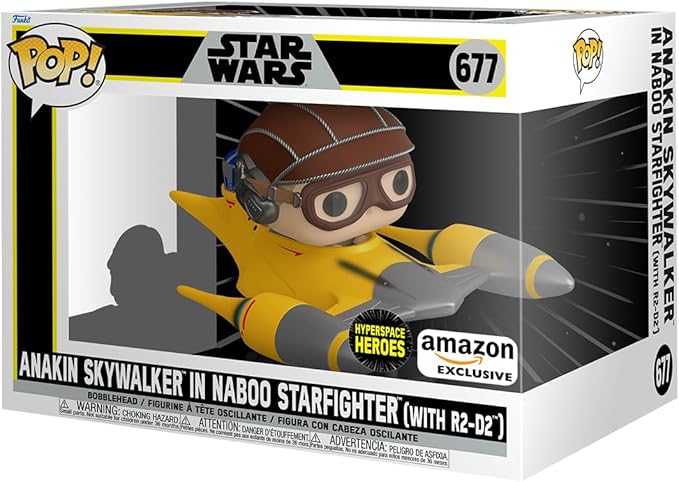 Funko POP! Ride Deluxe: SW - Anakin in Naboo Sarfighter with R2-D2 - Star Wars - Collectable Vinyl Figure - Gift Idea - Official Merchandise - for Kids & Adults - Movies Fans